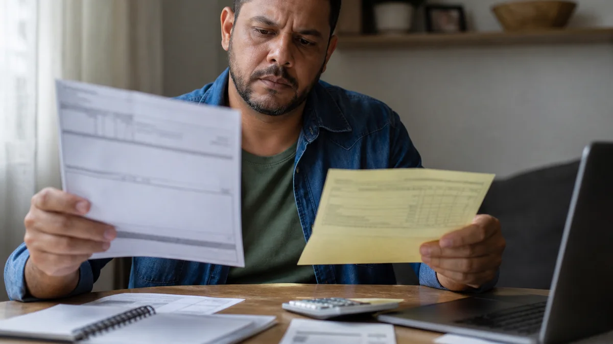 Trabalhador confere holerite com desconto indevido após apresentar atestado na escala 12x36
