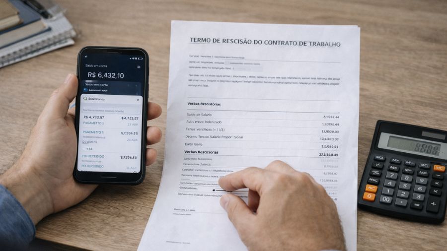 Conferência de verbas rescisórias após cumprimento do aviso prévio