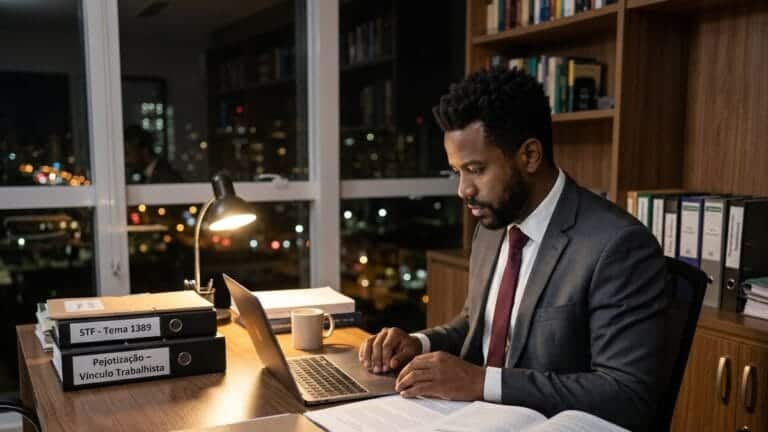 Close-up de mochila de entrega vermelha, bicicleta simples e smartphone em suporte na calçada, simbolizando trabalho PJ de aplicativo.